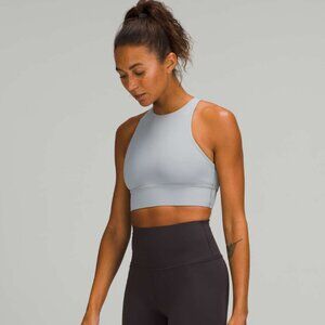 Lululemon Energy Bra High-Neck Longline Rhino Grey Size 8